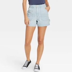 Universal Thread Highest Rise Light Wash Midi Shorts